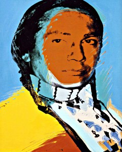 Russel Means en "The American Indian", por Andy Warhol (1976)